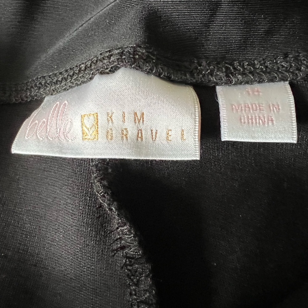 Faux Leather Ponte Pant with Gold Hip Zippers - Picture 4 of 5